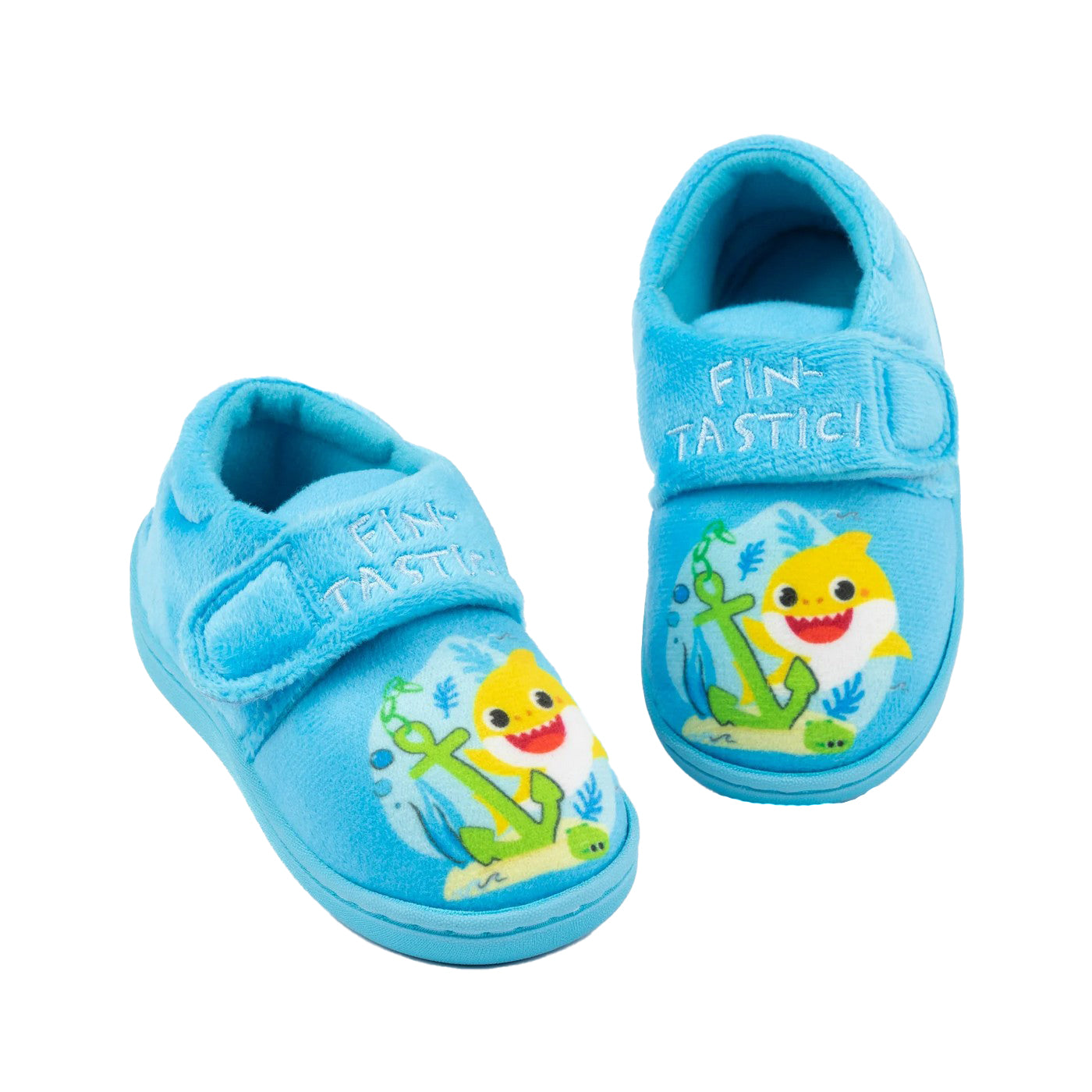 Blue - Close up - Baby Shark Boys Fintastic Slippers