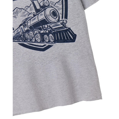 Grey Marl - Lifestyle - Yellowstone Mens Train Station Short-Sleeved T-Shirt