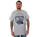 Grey Marl - Close up - Yellowstone Mens Train Station Short-Sleeved T-Shirt