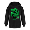 Black-Green - Front - Minecraft Boys Creeper Inside Hoodie