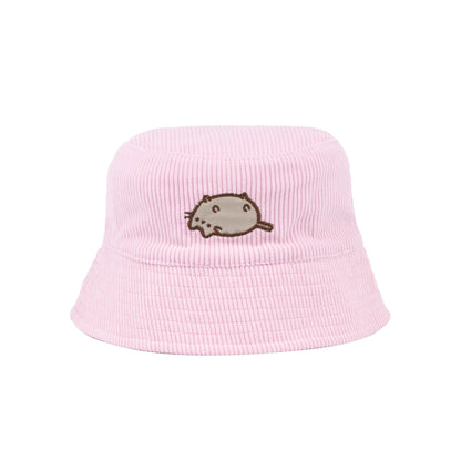 Pink - Front - Pusheen Womens-Ladies Cord Bucket Hat