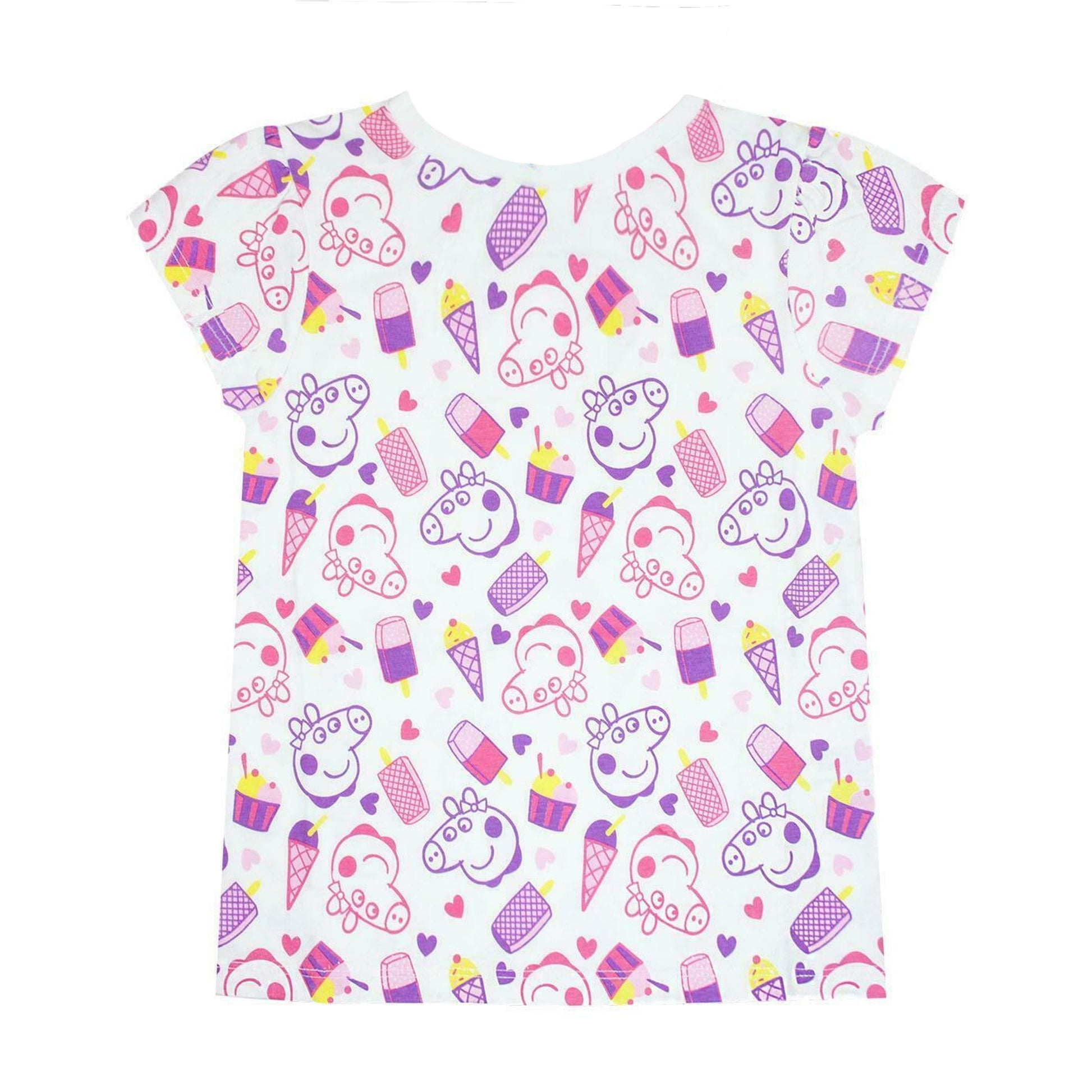 White - Back - Peppa Pig Girls All-Over Print T-Shirt