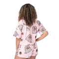 Pink - Back - Pusheen Womens-Ladies Short Pyjama Set