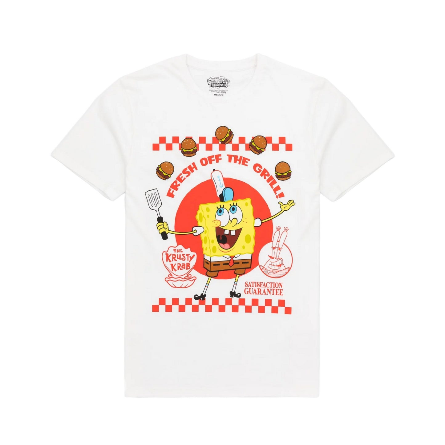 White-Grey - Back - SpongeBob SquarePants Mens Short Pyjama Set