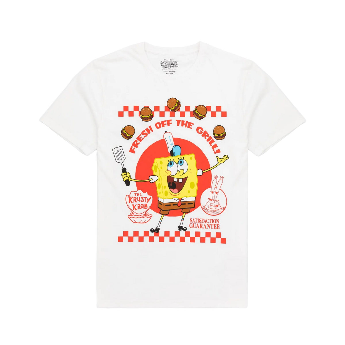 White-Grey - Back - SpongeBob SquarePants Mens Short Pyjama Set