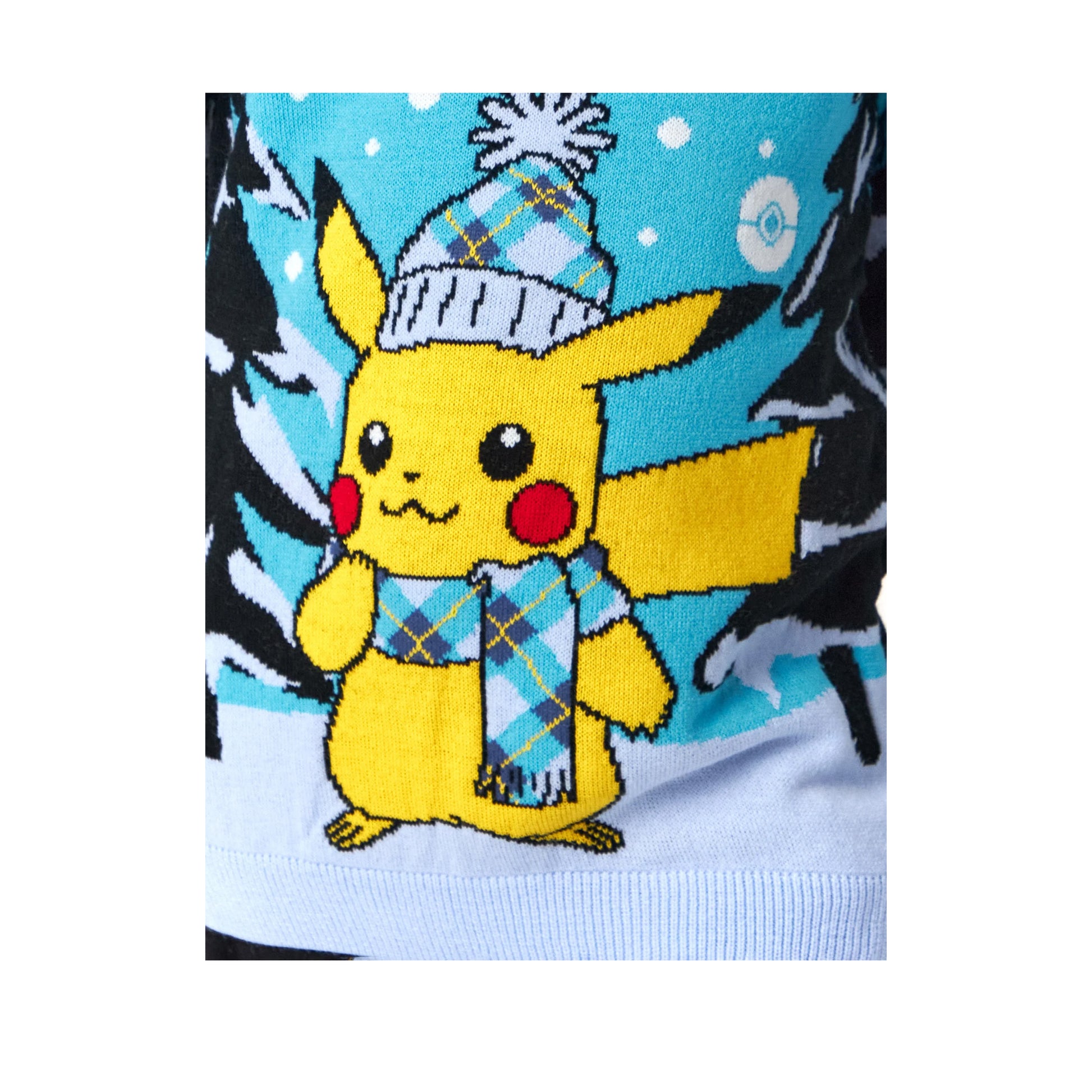Blue - Side - Pokemon Childrens-Kids Knitted Jumper