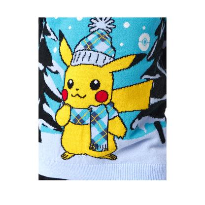 Blue - Side - Pokemon Childrens-Kids Knitted Jumper