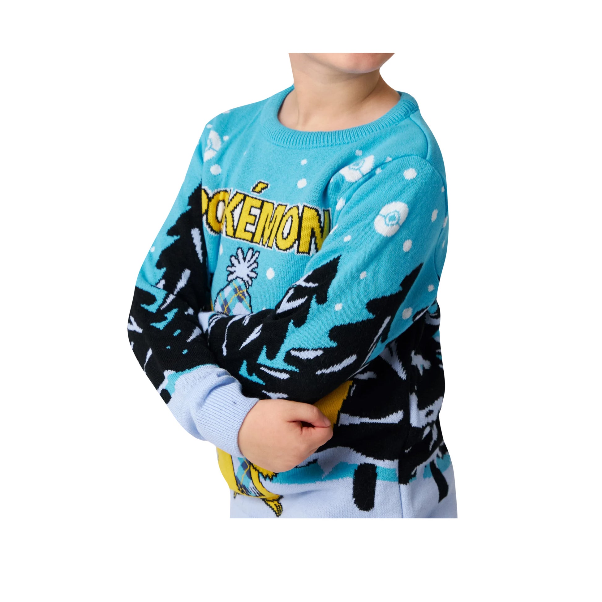 Blue - Pack Shot - Pokemon Childrens-Kids Knitted Jumper
