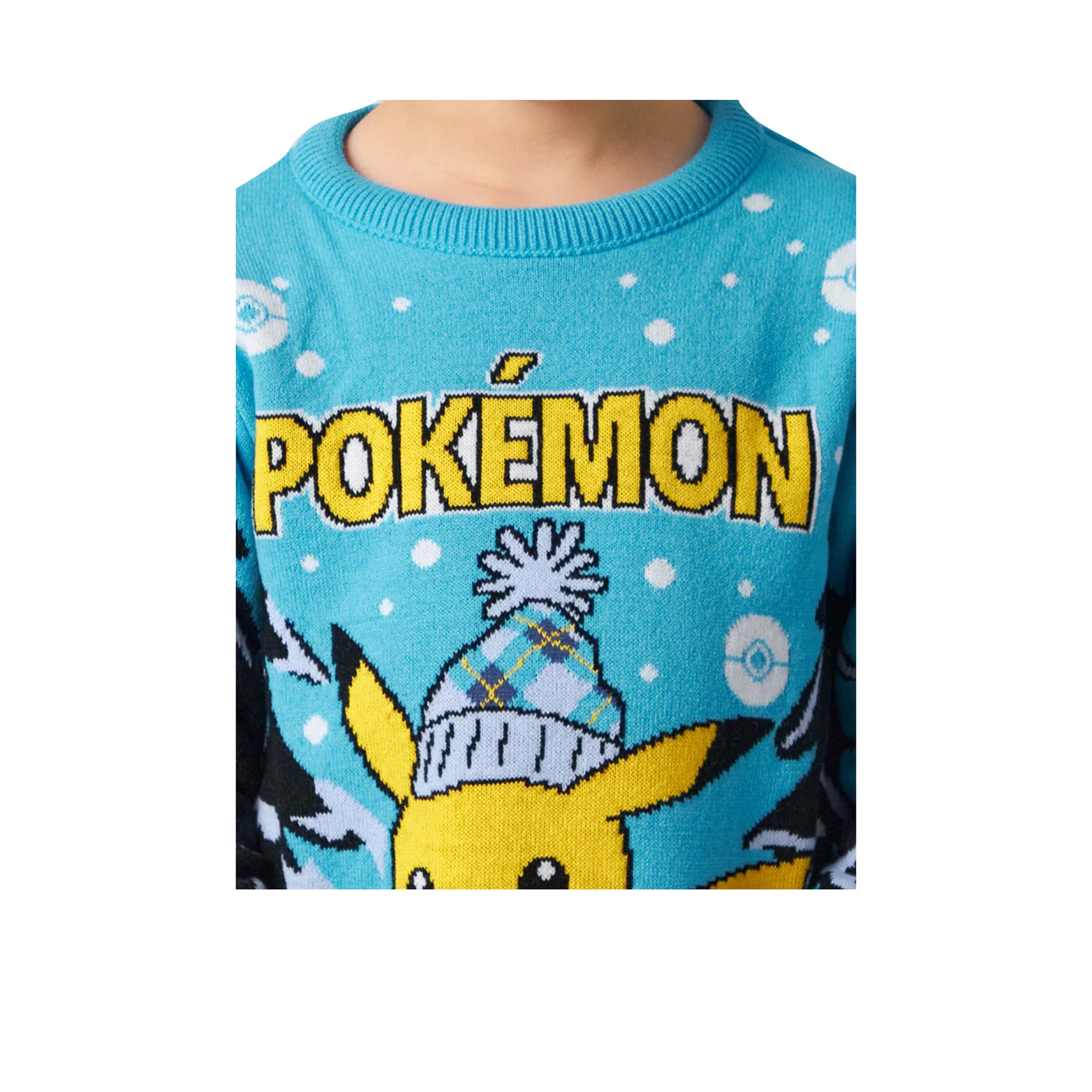 Blue - Close up - Pokemon Childrens-Kids Knitted Jumper
