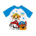 Blue-White - Side - Paw Patrol Boys Printed Short-Sleeved Pyjama Set