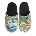Multicoloured - Front - The Simpsons Mens Springfield All-Over Print Slippers