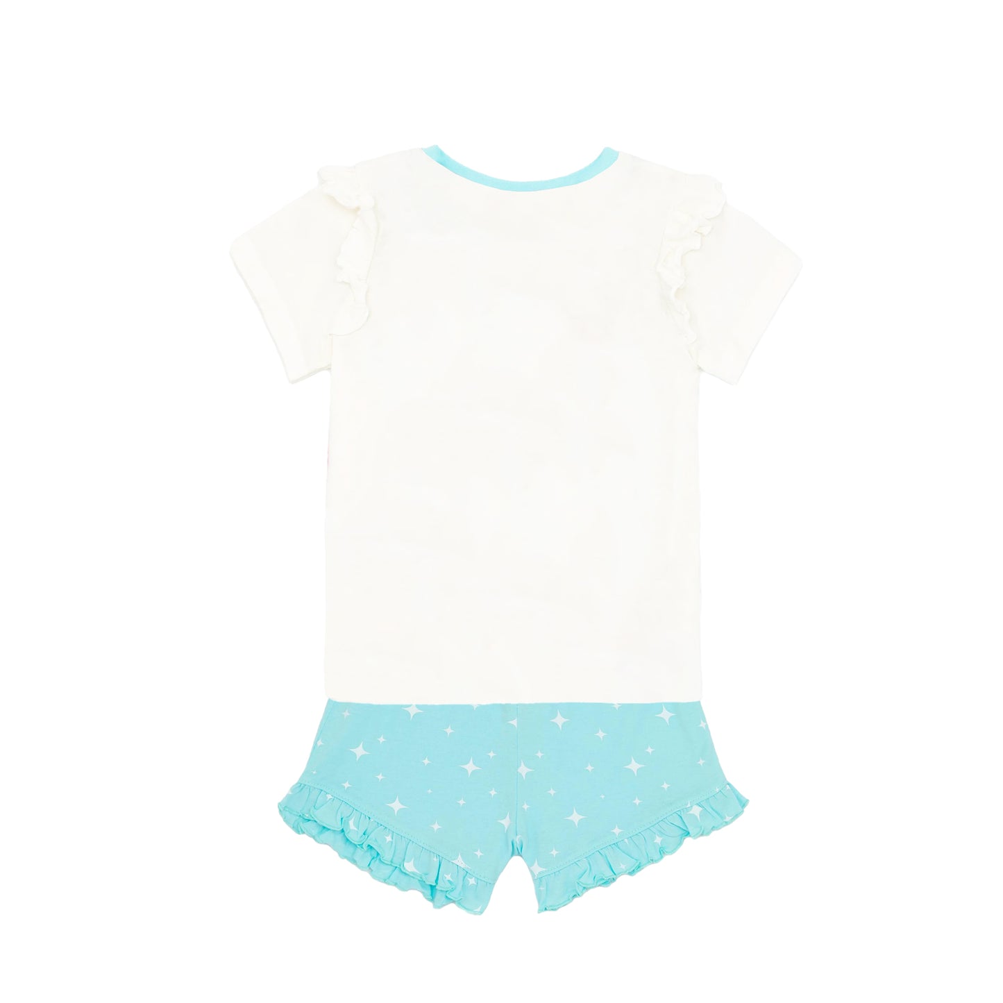 Blue-White - Back - Frozen Girls Short-Sleeved Pyjama Set