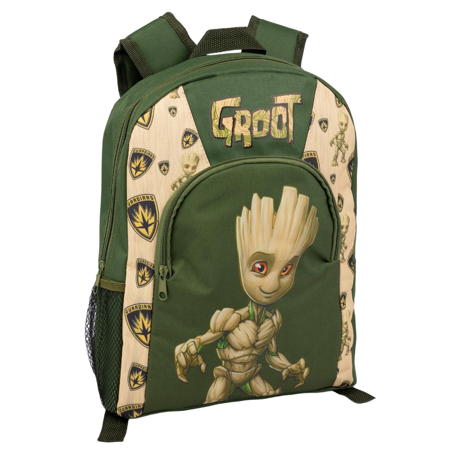 Green-Brown - Side - I Am Groot Childrens-Kids Backpack
