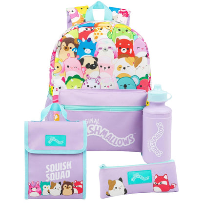 Purple - Front - Squishmallows Logo Backpack Set