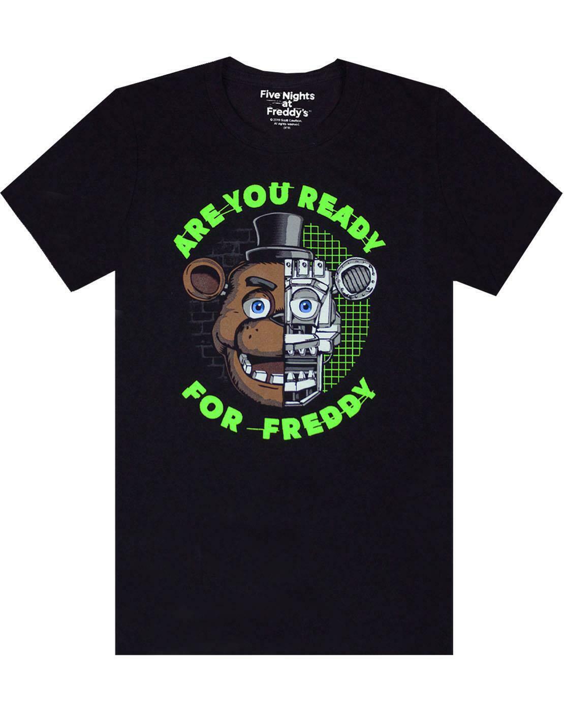 Black - Front - Five Nights At Freddys Boys Are You Ready For Freddy T-Shirt