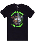 Black - Front - Five Nights At Freddys Boys Are You Ready For Freddy T-Shirt