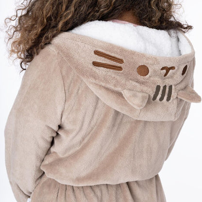 Brown - Side - Pusheen Womens-Ladies Novelty Robe