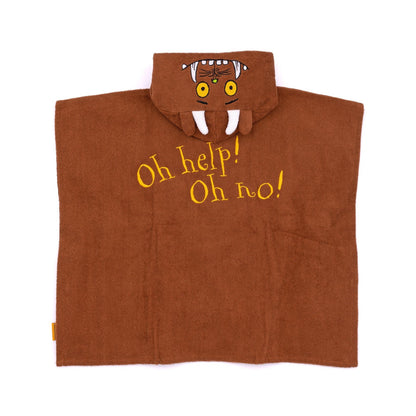 Brown - Back - The Gruffalo Childrens-Kids Towel Poncho