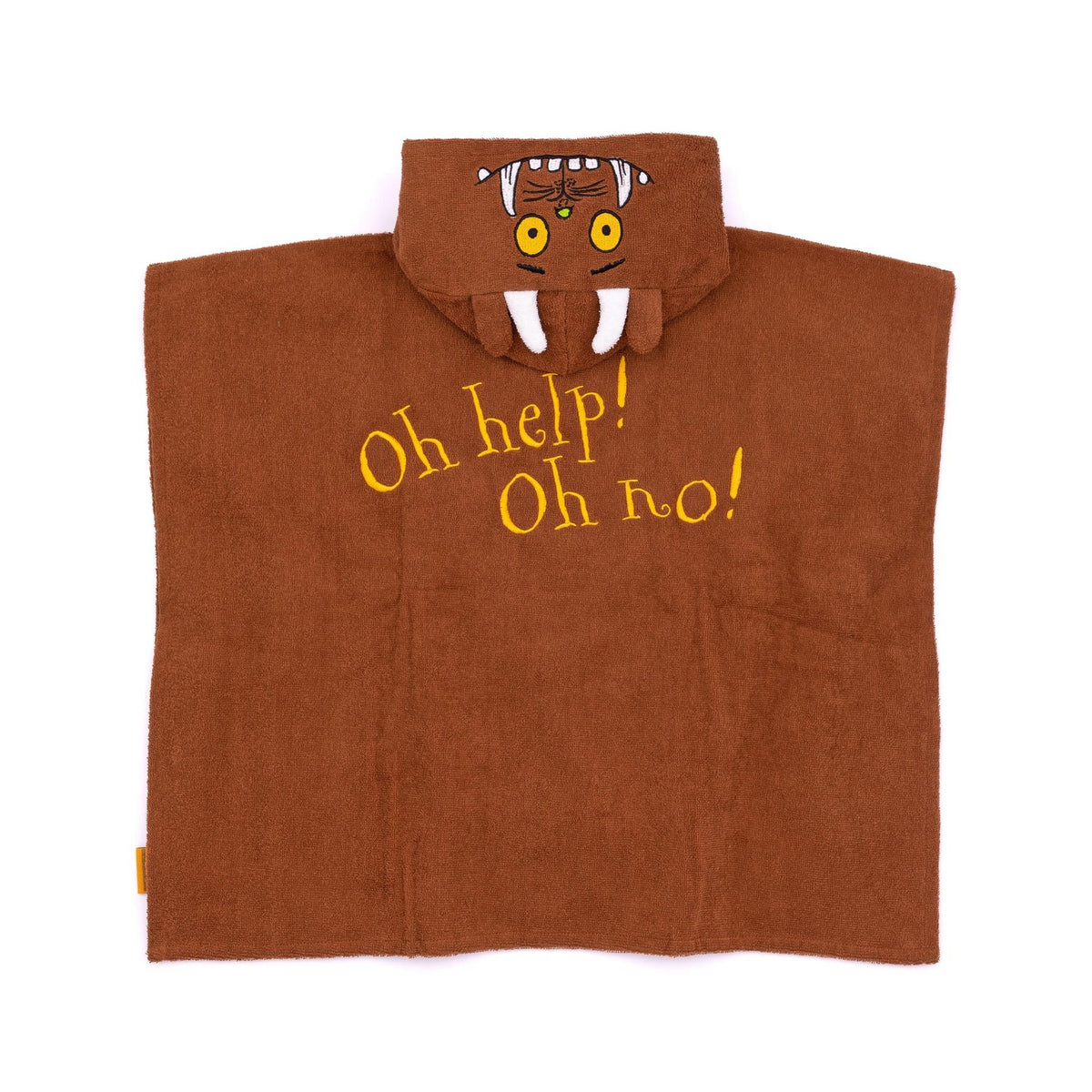 Brown - Back - The Gruffalo Childrens-Kids Towel Poncho