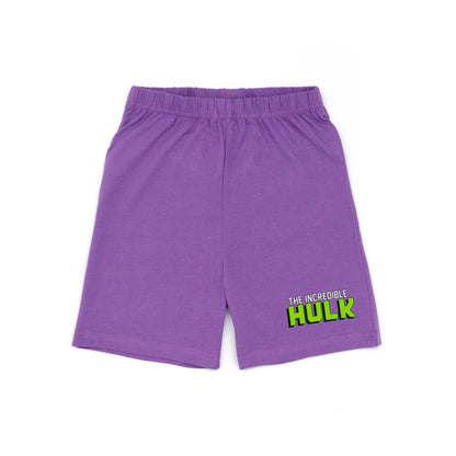 Purple-Green - Side - Hulk Boys Printed Pyjama Set