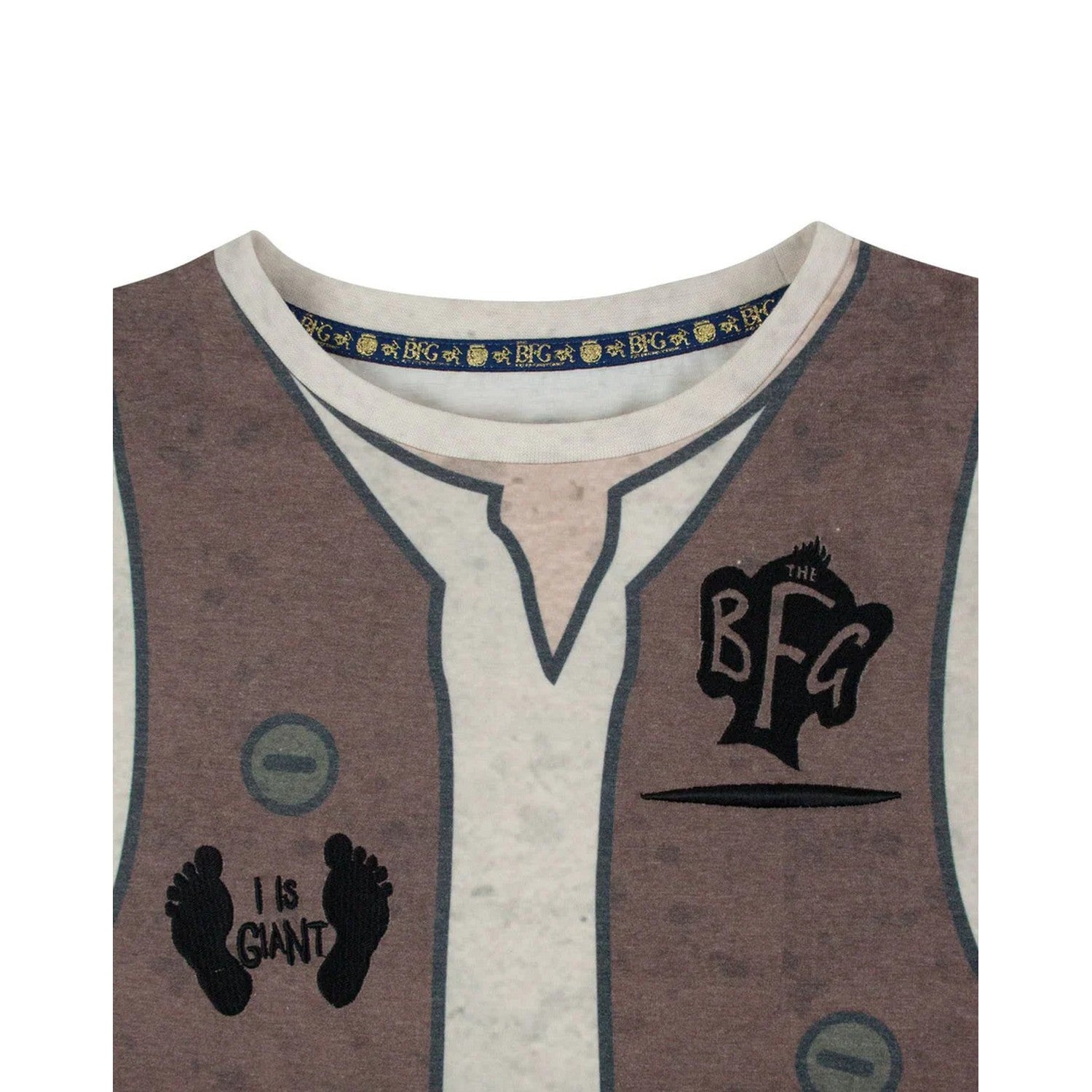 Brown-Grey - Side - The BFG Boys I Is Giant Pyjama Set