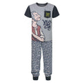 Grey - Front - The BFG Boys I Believe Marl Chest Pocket Pyjama Set