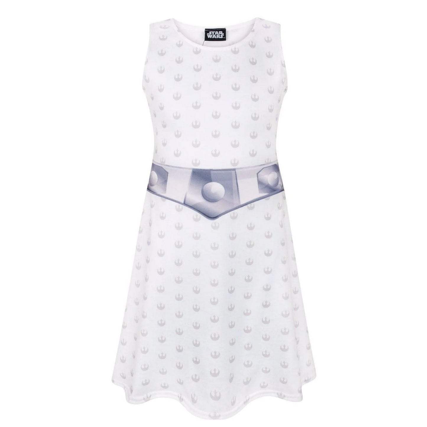 White - Front - Star Wars Girls Princess Leia Costume Dress