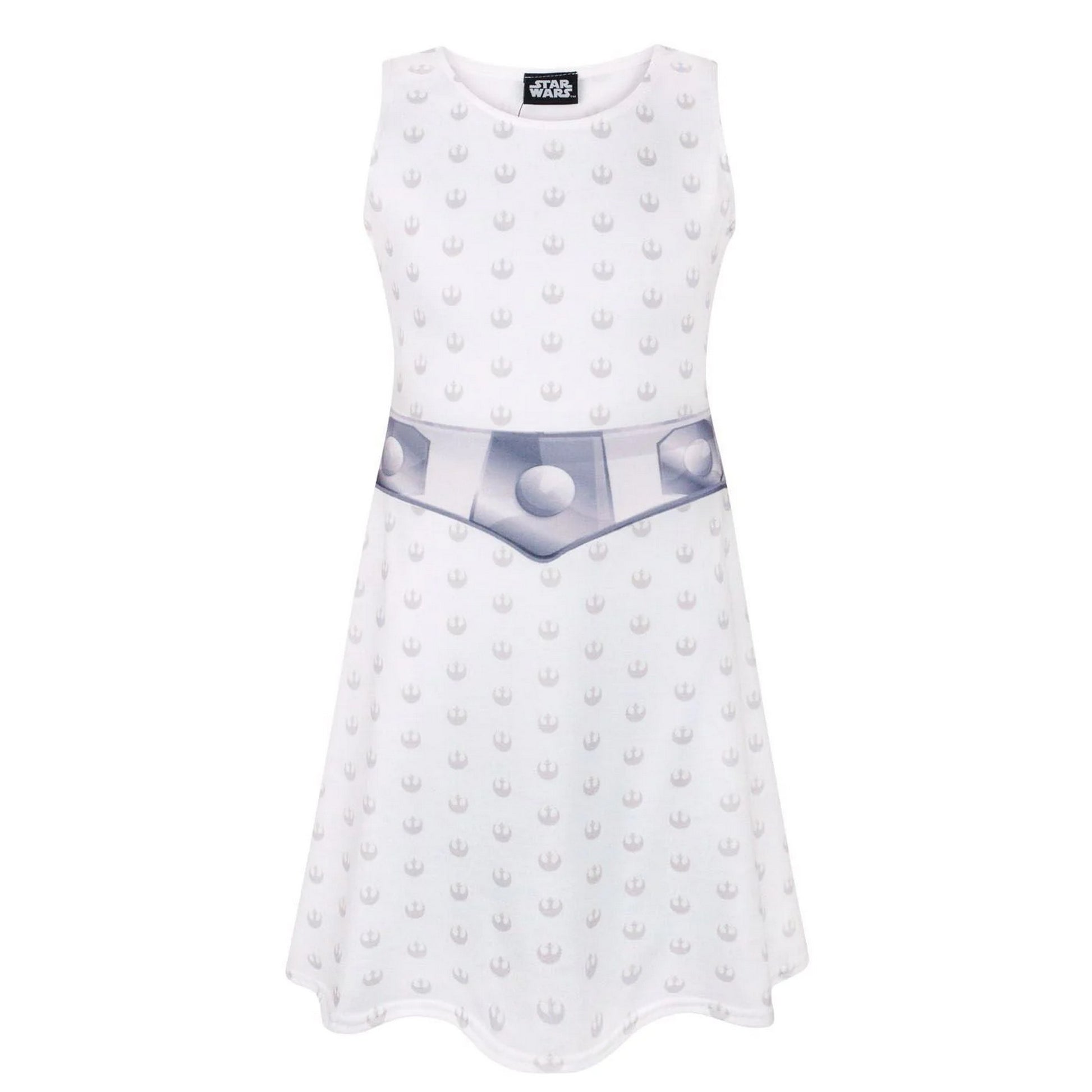 White - Front - Star Wars Girls Princess Leia Costume Dress