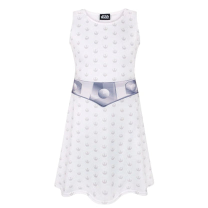 White - Front - Star Wars Girls Princess Leia Costume Dress