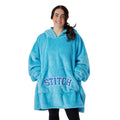 Blue - Side - Lilo & Stitch Womens-Ladies Hoodie Blanket