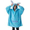 Blue - Lifestyle - Lilo & Stitch Womens-Ladies Hoodie Blanket