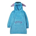 Blue - Front - Lilo & Stitch Womens-Ladies Hoodie Blanket