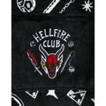Black-White - Side - Stranger Things Childrens-Kids Hellfire Club Hoodie Blanket