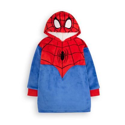 Blue-Red - Front - Spider-Man Boys Hoodie Blanket