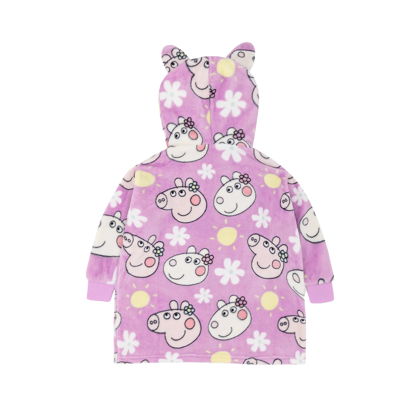 Pink - Back - Peppa Pig Girls Hoodie Blanket