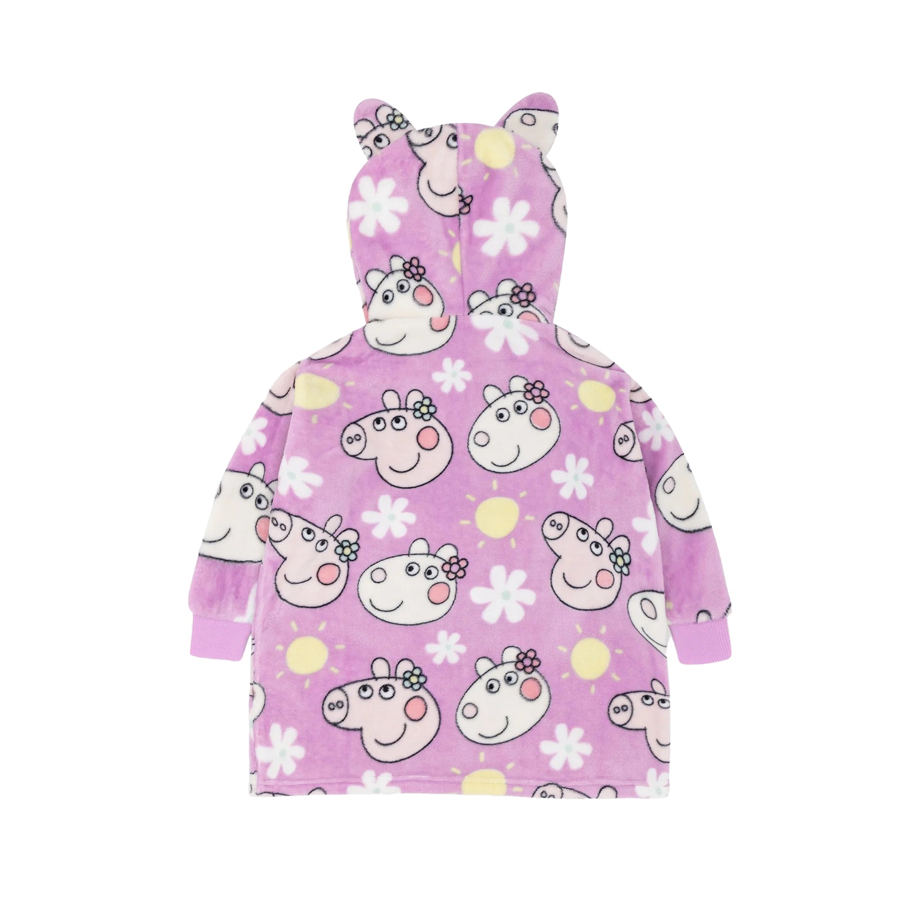 Pink - Back - Peppa Pig Girls Hoodie Blanket