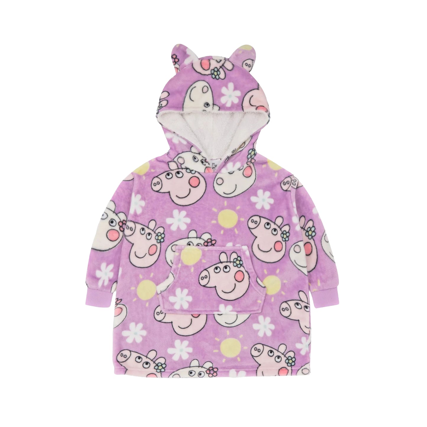 Pink - Front - Peppa Pig Girls Hoodie Blanket