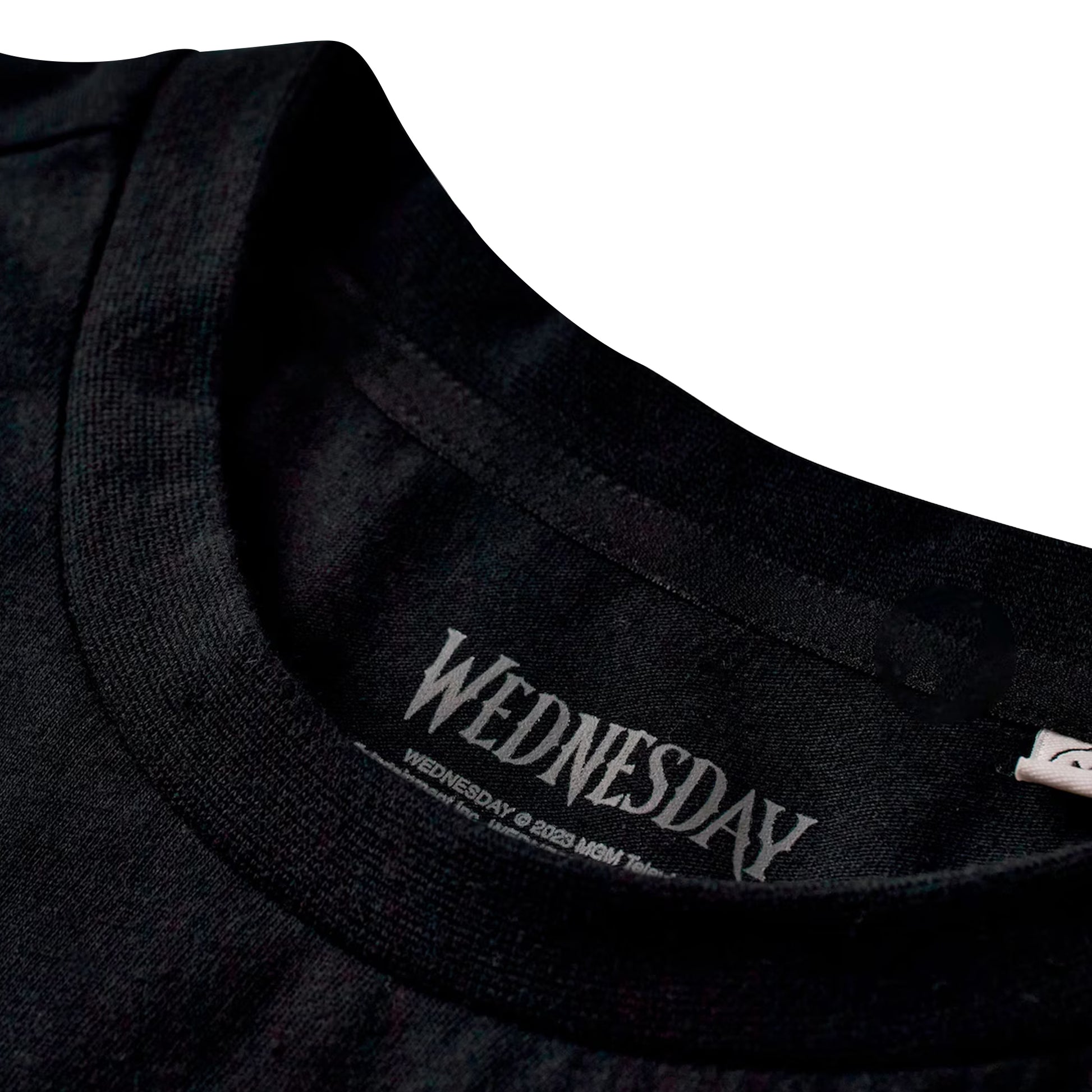 Black - Side - Wednesday Womens-Ladies Nevermore Academy T-Shirt