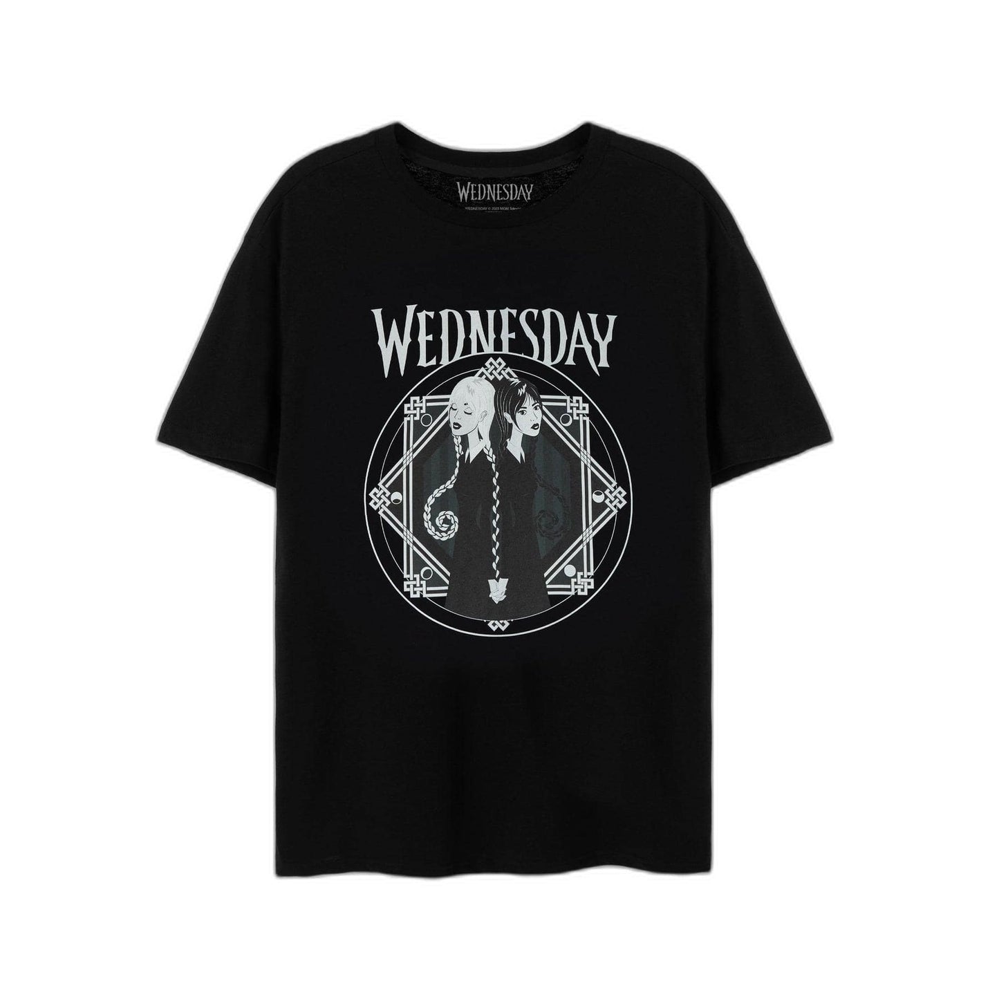 Black - Front - Wednesday Womens-Ladies Back To Back T-Shirt
