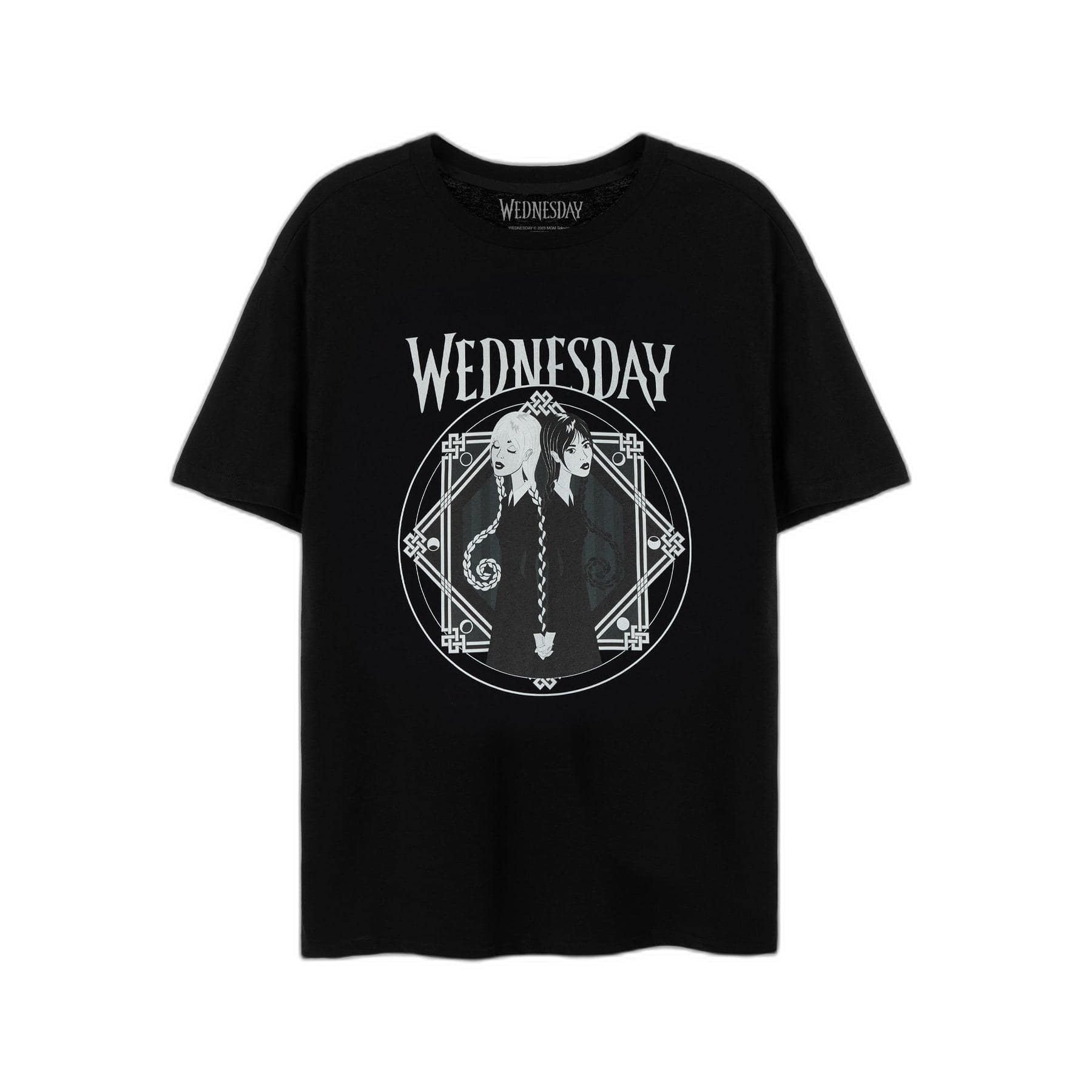 Black - Front - Wednesday Womens-Ladies Back To Back T-Shirt
