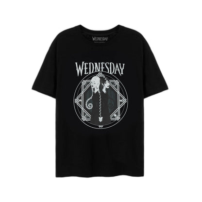 Black - Front - Wednesday Womens-Ladies Back To Back T-Shirt