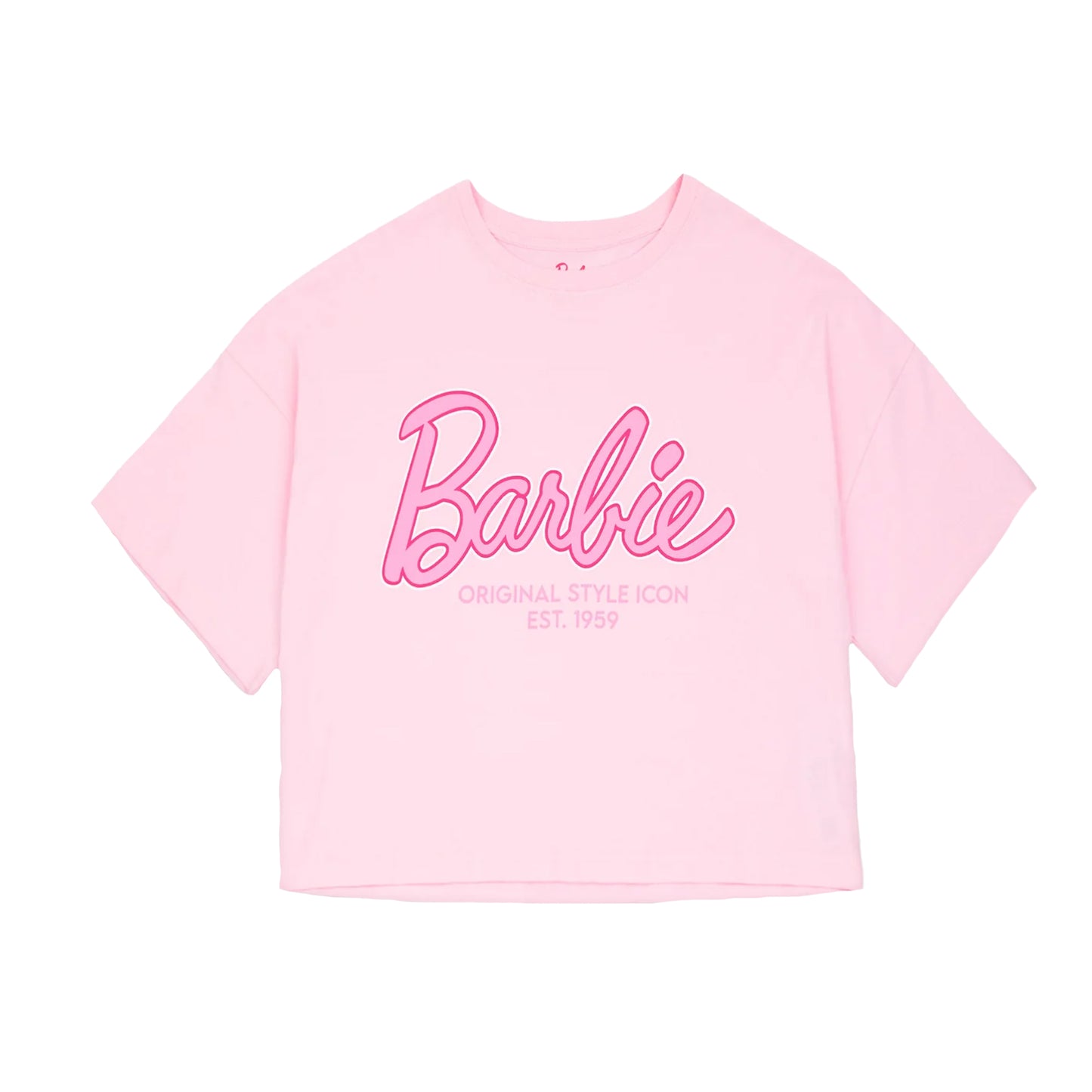 Pink - Back - Barbie Womens-Ladies Logo Pyjama Set