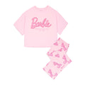 Pink - Front - Barbie Womens-Ladies Logo Pyjama Set