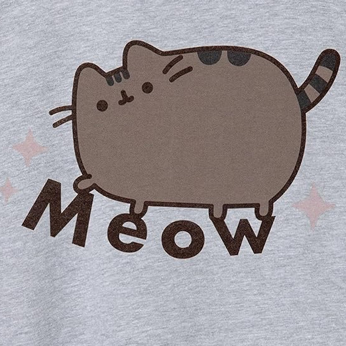 Grey Marl - Side - Pusheen Girls Meow T-Shirt