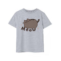 Grey Marl - Front - Pusheen Girls Meow T-Shirt