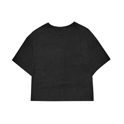 Grey - Back - Barbie Womens-Ladies Logo Acid Wash Crop Top