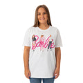 White - Side - Barbie Womens-Ladies Dolls Logo T-Shirt