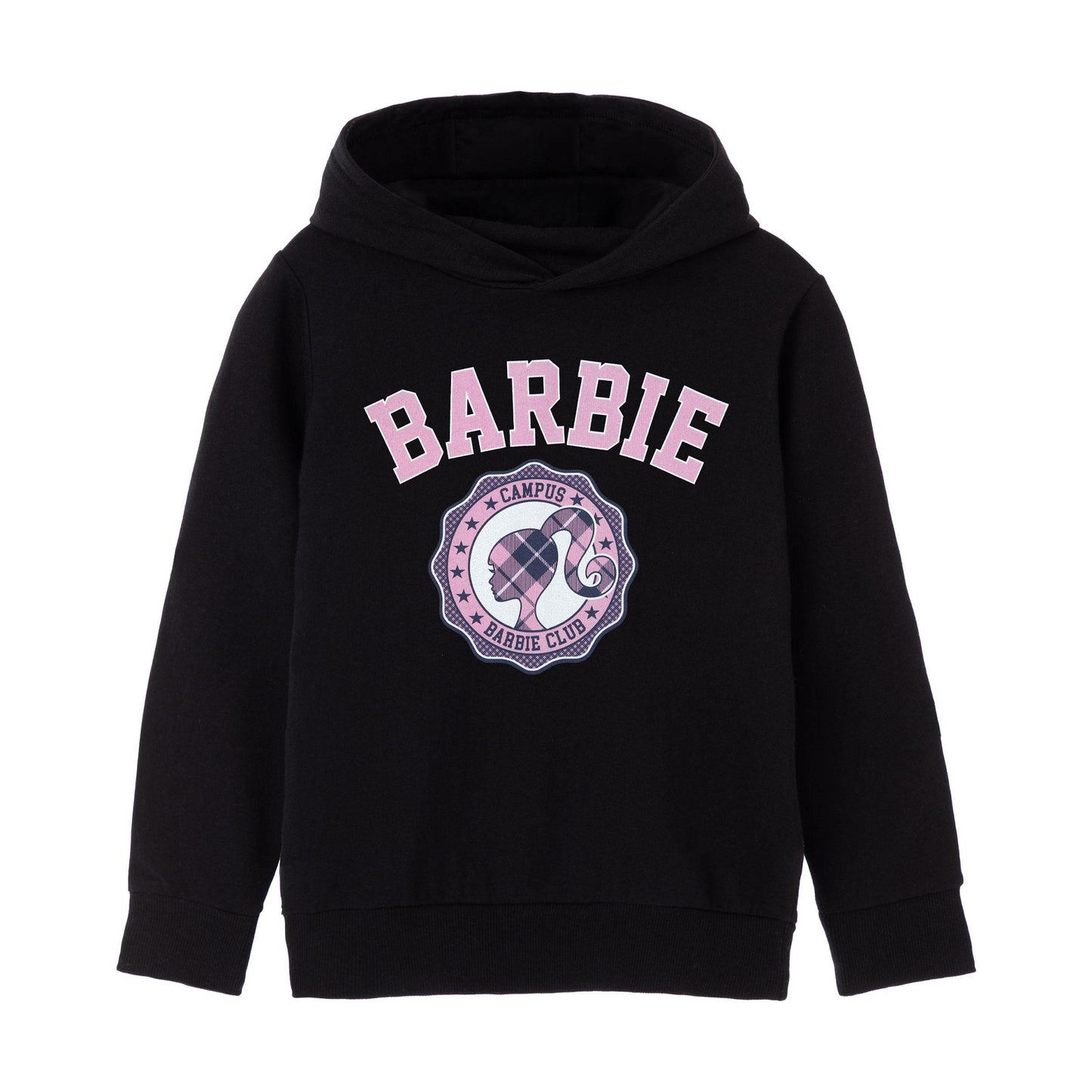 Black - Front - Barbie Girls Collegiate Hoodie