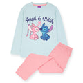 Blue - Front - Lilo & Stitch Girls Angel Long Pyjama Set
