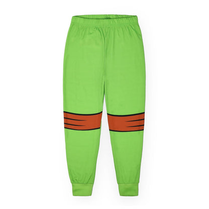 Green - Side - Teenage Mutant Ninja Turtles Boys Printed Long Pyjama Set